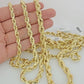 Real 10k Yellow Gold Chain Rope Necklace 6mm 7mm 8mm 20" 22" 24" 26" 28" 30" Men