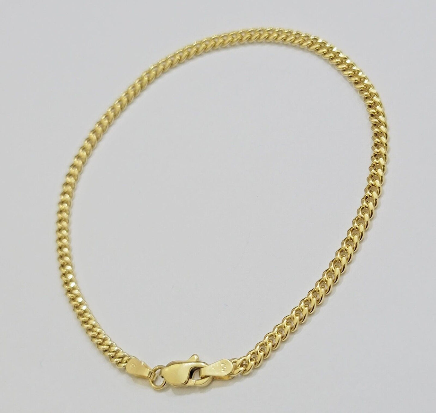 Real 14k Yellow Gold Bracelet Miami Cuban Link 8 Inch 3mm 14kt For Men Women