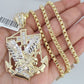 10k Gold Byzantine Chain Eagle Anchor Charm Pendant SET REAL 10kt 3mm 18"-28"