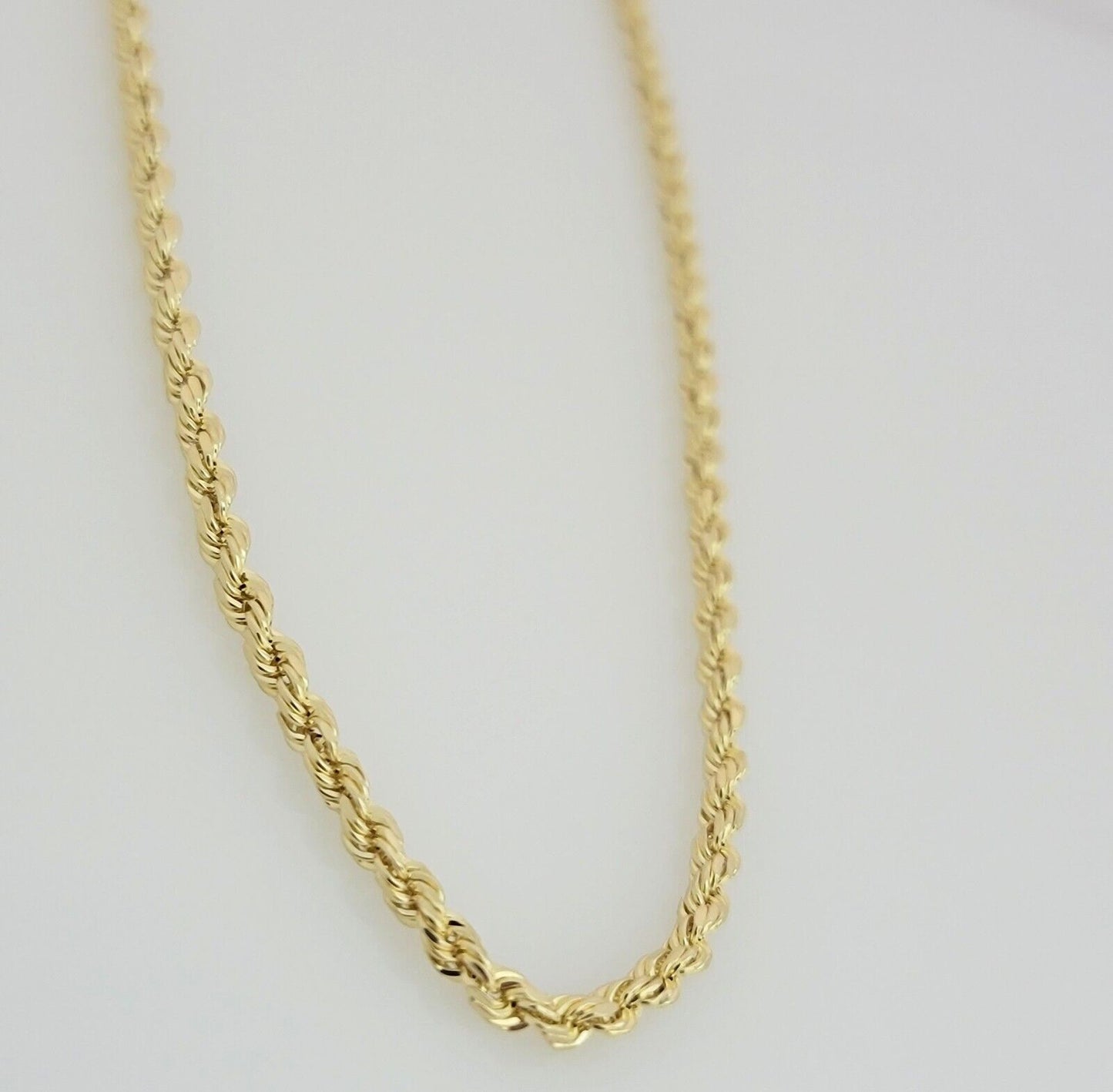 10K Yellow Gold Rope Chain Necklace 3mm 20" Choker REAL 10kt For Men & Women