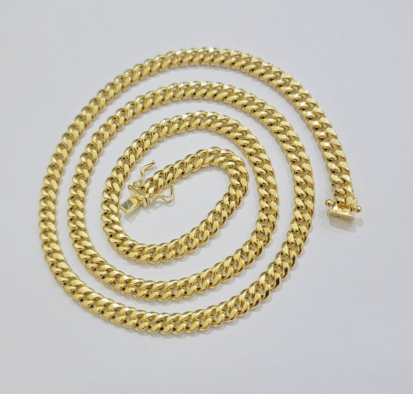 Mens 10k Gold Chain Necklace 6mm Miami Cuban Link 18 - 28 Inch REAL 10kt Yellow