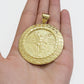 Solid 10k Gold Pendant Replica Nugget 50 Peso 1947 Mexican Centenaro Charm Style