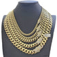 Real 10k Yellow Gold Necklace Link Chain Royal Cuban 7mm- 15mm 20 22 24 26 Inch