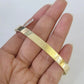 Real 10k Yellow Gold Bangle Bracelet For Ladies, Shiny And Solid 10kt Gold