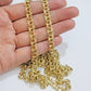 Real 10k Yellow Gold Necklace Chain Chino Link 6mm SOLID 18 - 26 Inch Mens 10Kt