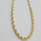 10k Yellow Gold Rope Chain Necklace 6mm 18-28 Inch Diamond Cuts Men's 10ktend