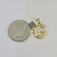 10k Gold Initial G Charm Rope Chain 16"-26" 2.5mm SET Necklace Alphabet Pendant