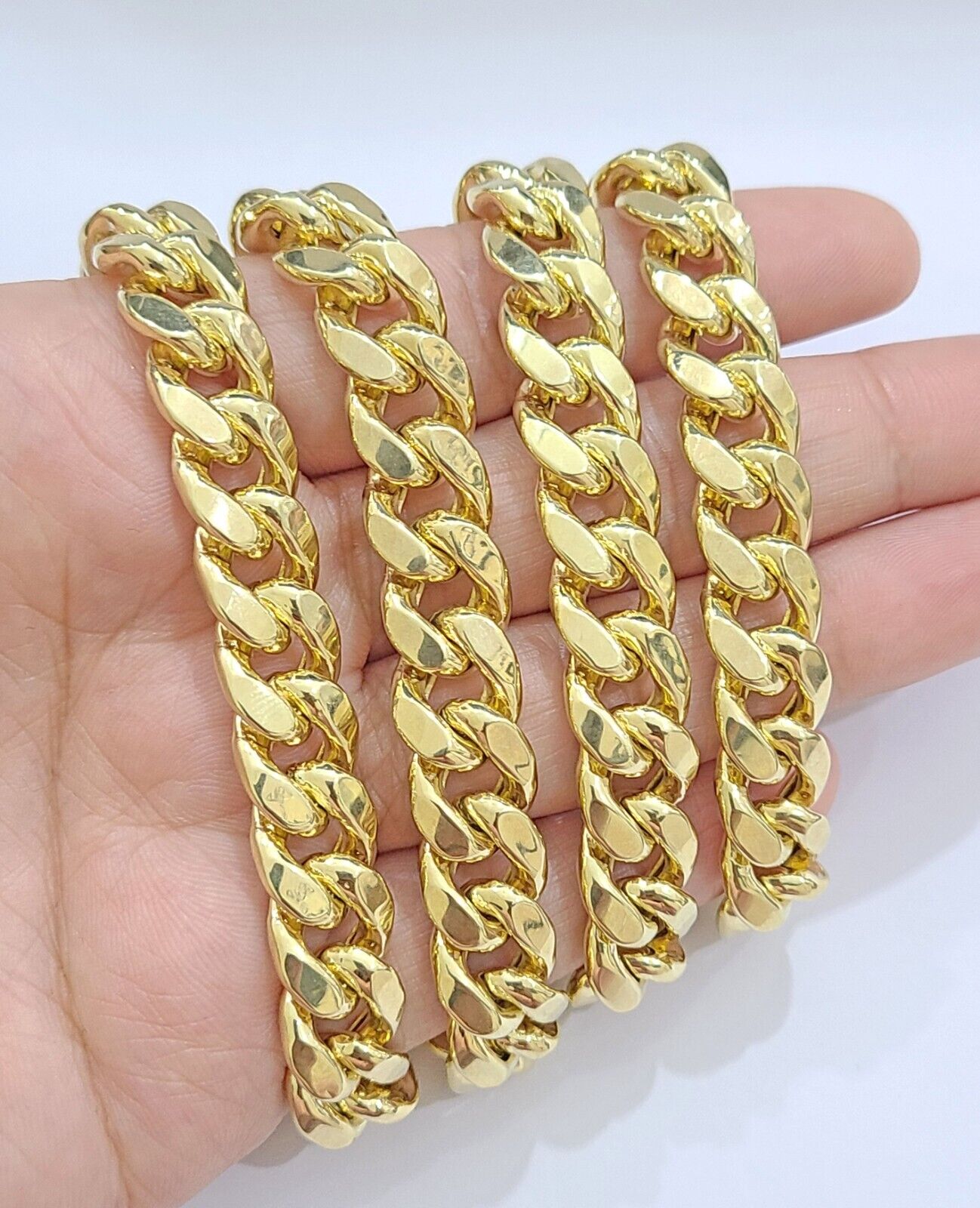 14k Yellow Gold Miami Cuban Link Chain 11mm 22" Necklace Box Lock Real