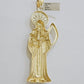 Real 10k Gold Ripper Charm Pendant Mens 4.2 Inch Real 10kt Yellow Gold For Chain