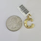 10k Gold Initial C Charm Rope Chain 16"-26" 2.5mm SET Necklace Alphabet Pendant