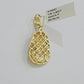 Real Diamond Charm Pendant Pharoah Head 10k Yellow Gold Solid For mens 1.5 Inch