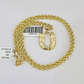 10k Gold Initial U Charm Rope Chain 16"-26" 2.5mm SET Necklace Alphabet Pendant