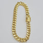 Real 10k Yellow Gold Bracelet 9mm Miami Cuban Link Men's 8 inch Box Lock 10KT