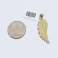 Real 10k Yellow Gold Wing Charm Pendant 10kt for Chain Feather