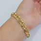 Real 14k Yellow Gold Chino Bracelet 8.5 Inch Men's Name Plate ID Link Solid Oro