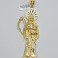 Real 10k Gold Ripper Charm Pendant Mens 4.2 Inch Real 10kt Yellow Gold For Chain