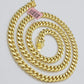 14k Yellow Gold Chain Miami Cuban Link Necklace 9mm 18 - 30 Inch Real 14KT Men's