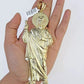 Real 10k Yellow Gold Charm Saint Juda Pendant Men's 5" Inch Jude the Apostle