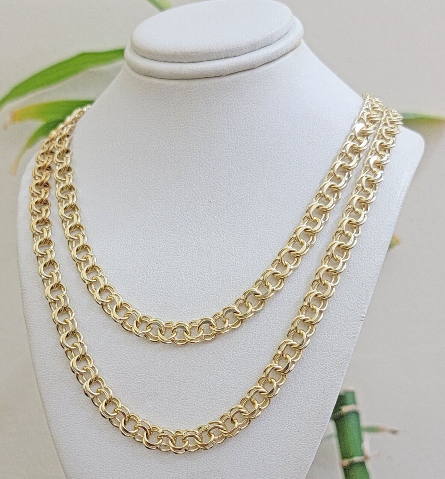 Real 10k Yellow Gold Necklace Chain Chino Link 6mm SOLID 18 - 26 Inch Mens 10Kt