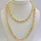 6mm 10k Gold Rope Chain Necklace 22 Inch Mens REAL 10kt Yellow Gold Strong SOLID