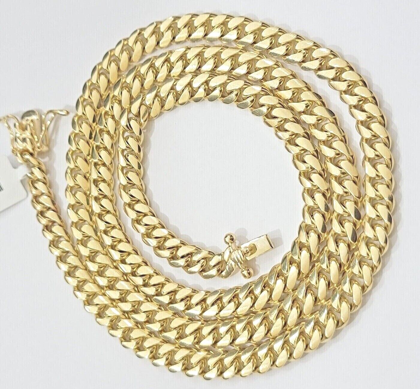 Real 10k Yellow Gold Chain 24 Inch 6mm Miami Cuban Link SOLID 10kt Strong Link