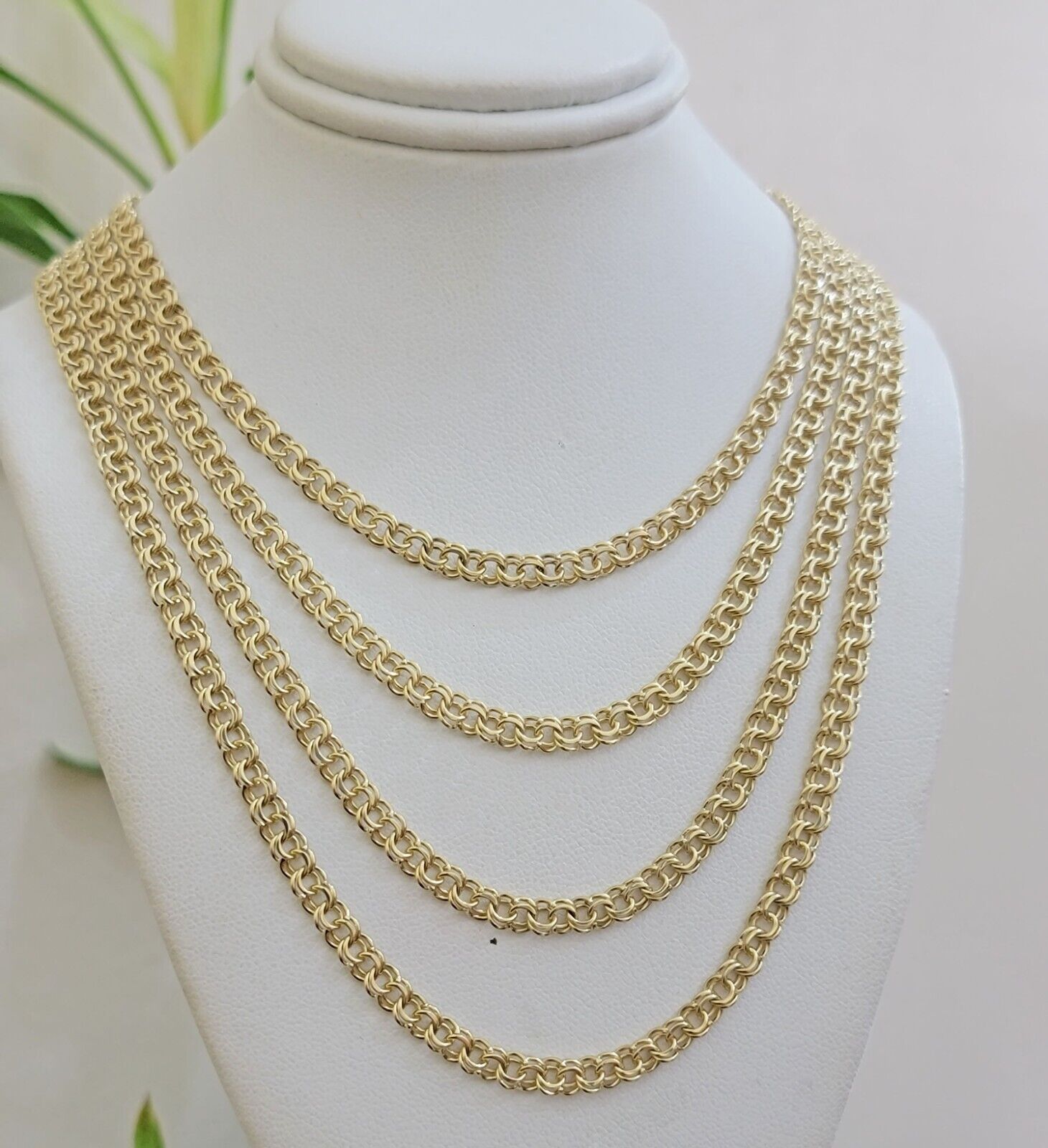 Real 10k Gold Necklace Chain Chino Link 5mm SOLID 16 24 Inch Men Wom