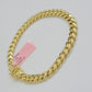 REAL 14k Yellow Gold Bracelet 9 Inch 7mm Miami Cuban Link With Box Lock 14KT