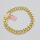 Solid 14k Gold Bracelet 9mm Miami Cuban Link 8.5 inch Mens Real 14kt Yellow Gold