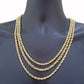 Real 14K Yellow Gold Rope Chain Necklace 5mm 22" 24" 26" inch for Men, Lobster