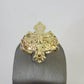 10k Jesus Crucifix Cross Nugget Ring Casual Band Yellow Gold Brand New Religious