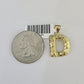10k Gold Initial D Charm Rope Chain 16"-26" 2.5mm SET Necklace Alphabet Pendant