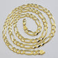 Figaro Link Chain 14k Yellow Gold 7mm Necklace 20 - 30 Inch SOLID 14kt STRONG