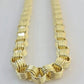 Real 10k Gold Necklace Byzantine Box Chain 12mm 26 Inch For Mens 10kt Alexandria