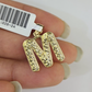 10k Gold Initial M Charm Rope Chain 16"-26" 2.5mm SET Necklace Alphabet Pendant