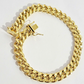 10k Yellow Gold Miami Cuban Link Bracelet 8" inch 9mm Real 10kt Box Lock