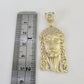 10k Jesus Head Charm Pendant Religious REAL 10Kt Yellow Gold