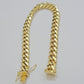 Real 10k Yellow Gold Bracelet 9mm Miami Cuban Link Men's 8 inch Box Lock 10KT