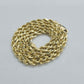 Real 10k Yellow Gold Chain Necklace Rope Chain 4mm 18 inch Solid 10kt Men Women