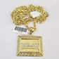 Real 10k Gold Chain Solid Rope Necklace Pendant SET Last supper Charm 4mm 20-28"