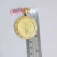 Real 14k Gold Charm pendant Centenario Coin with Bezel Style Copy Coin For Chain