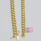 14k Yellow Gold Chain Miami Cuban Link Necklace 9mm 18 - 30 Inch Real 14KT Men's