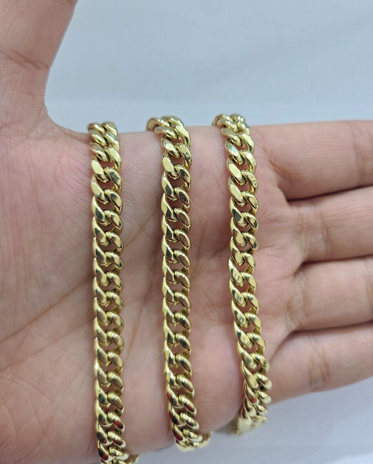 Real 10k Yellow Gold 6mm Miami Cuban Chain Necklace 18''-28'' inch 10kt Unisex