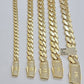 Real 10k Gold Link Chain Necklace Royal Cuban Monaco 7mm 8mm 9mm 11mm 13mm 15mm