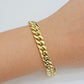 Real 10k Yellow Gold Bracelet 9mm Miami Cuban Link Men's 8 inch Box Lock 10KT