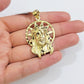 Real 10k Gold Charm Pendant Jesus Head 10kt Yellow Gold Genuine for Men's