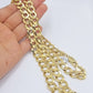 Real 10k Gold Chain Cuban Curb Link 10mm 18 in - 30 Inch Mens Solid 10kt Yellow