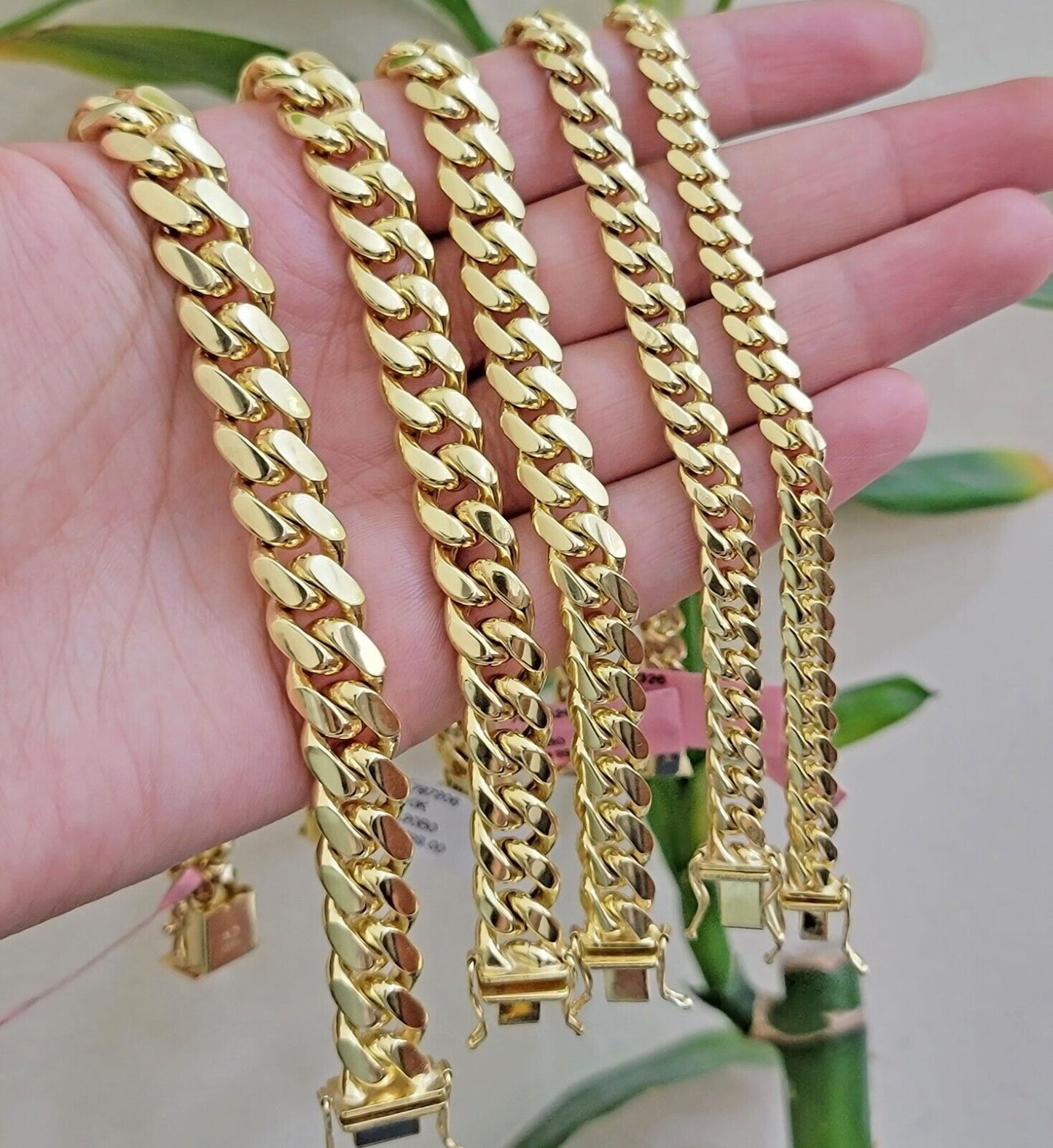 14k Yellow Gold Bracelet Miami Cuban Link 6mm -10 mm 7.5- 9 Inch REAL 14kt SOLID