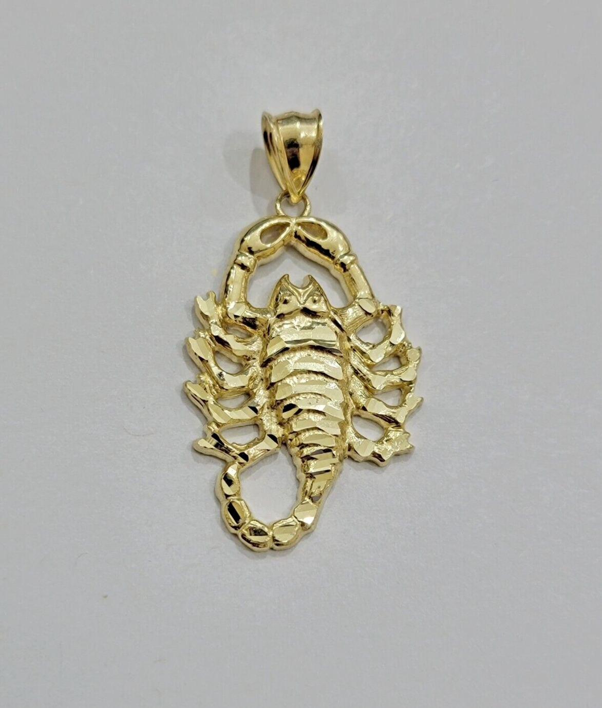 Real 10k Yellow Gold Charm Pendant Scorpio Zodiac Sign 10kt Genuine Men Women