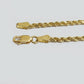 Solid 18k Gold Rope Chain Necklace 2mm 20'' Inch Real Men Women, 18ktYellow Gold