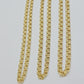 Real 10k Yellow Gold Necklace Chain Chino Link 6mm SOLID 18 - 26 Inch Mens 10Kt